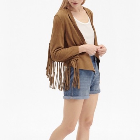 Honey 75fne real leather Suede Ls 20 Tan Jacket French connection - Picture 5 of 13